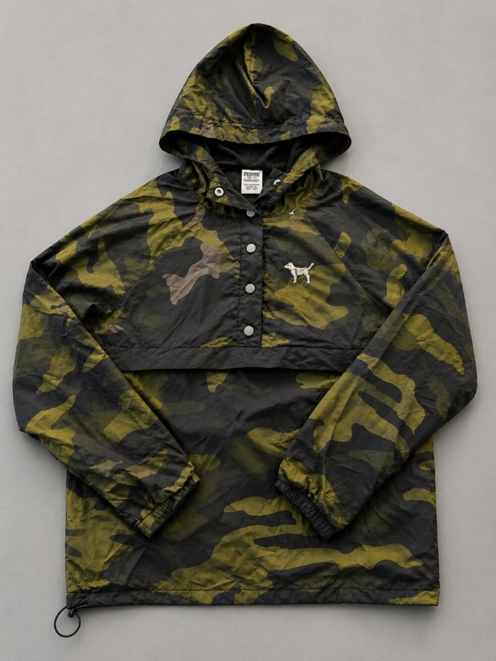 Victoria’s Secret PINK Camo Anorak Jacket XS/S – Dog Logo